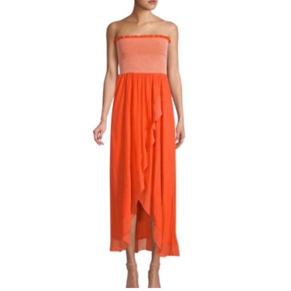 Ramy Brook Demetra Strapless Midi Dress - Picture 1 of 5